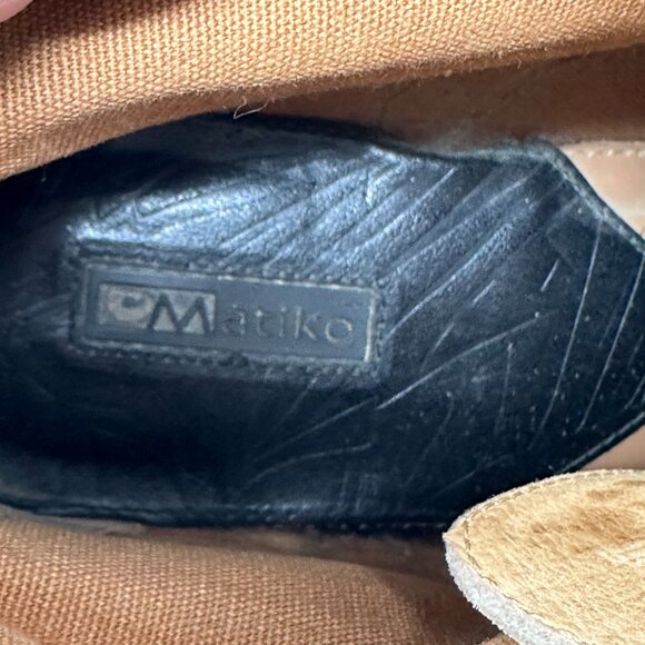 Matika Tan/Brown Suede Hidden Wedge Lace Bootie Shoes Womens Size 6 - Picture 14 of 16